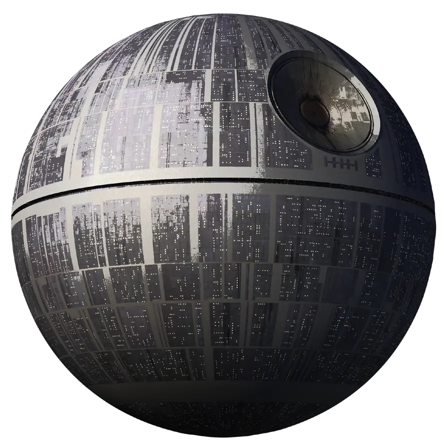 the death star from Star Wars