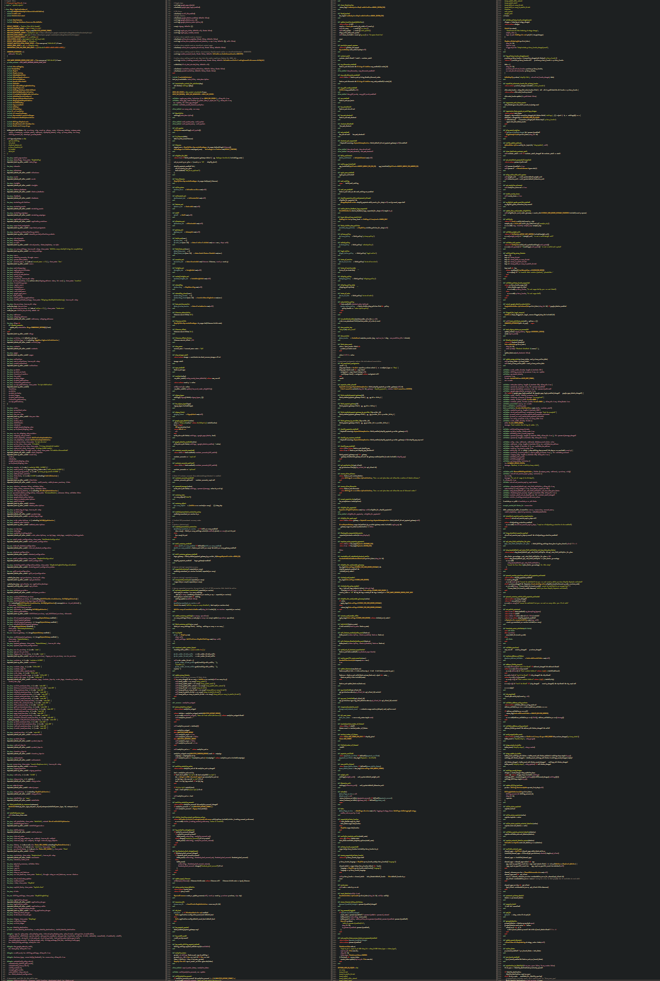 screenshot of a terminal with lots of code